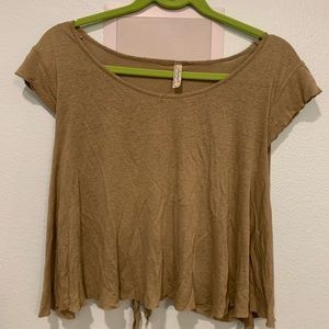 Free People Olive Green Blouse